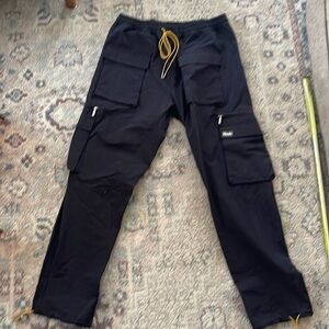 Rhude Black classic cargo pants